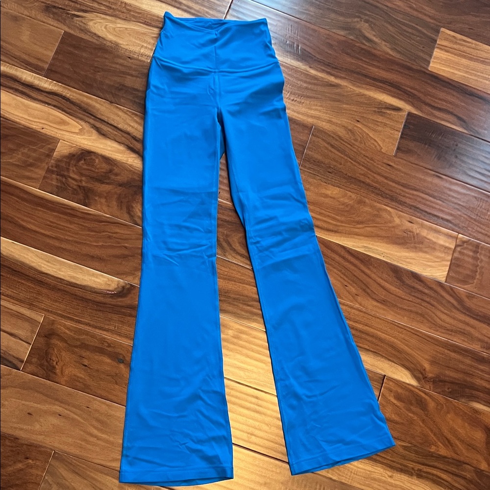 lululemon athletica groove nulu high rise Blue Flare Pants 32” inseam